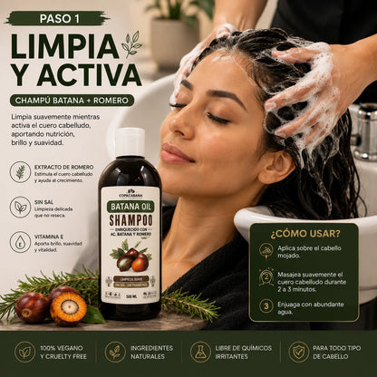 🌿Ritual Pack Dúo Capilar Shampoo + Aceite Batana, Nutre, Fortalece y Revitaliza.